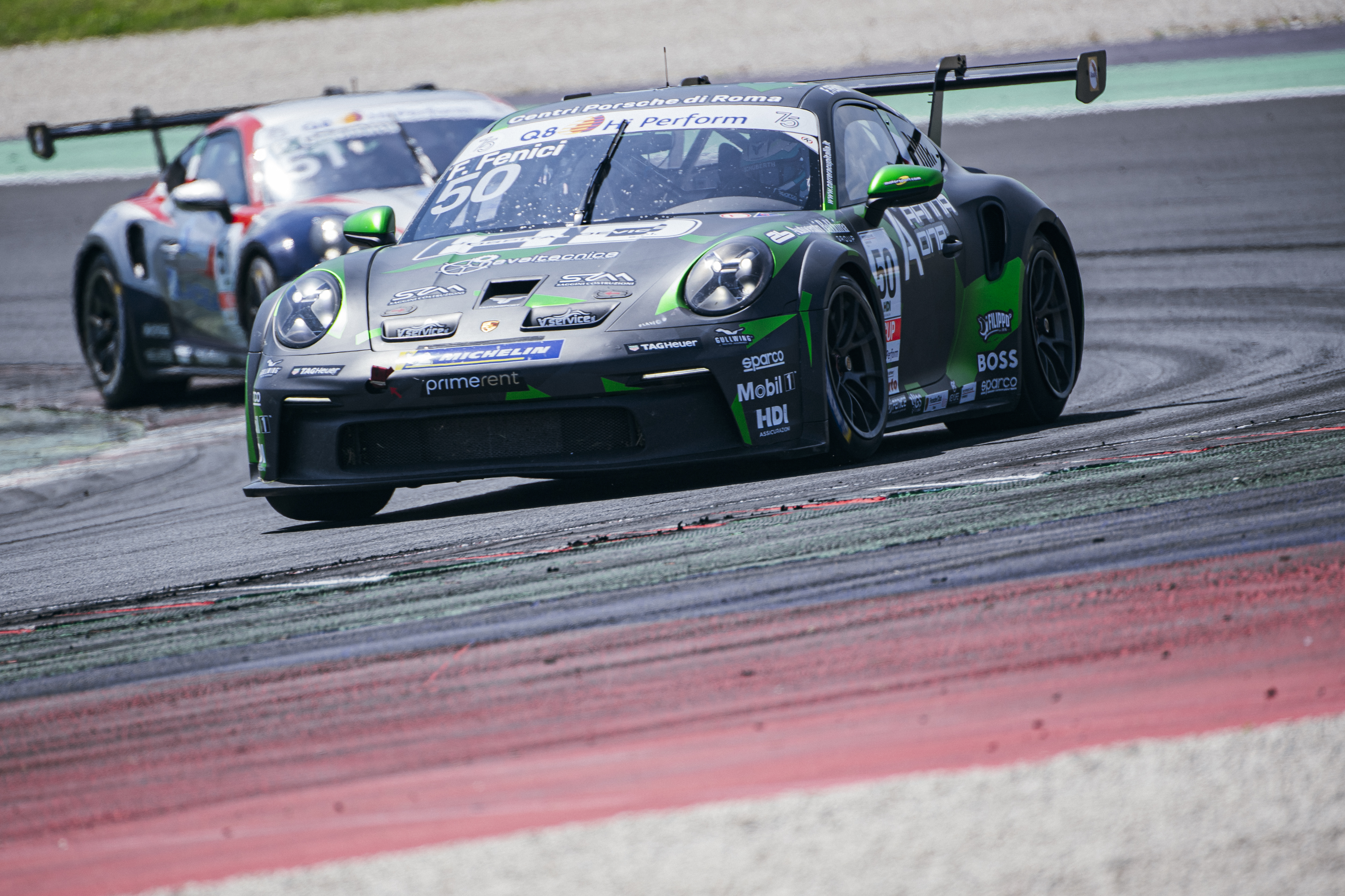 Target con AB Racing sul podio della Michelin Cup Porsche Carrera a Vallelunga