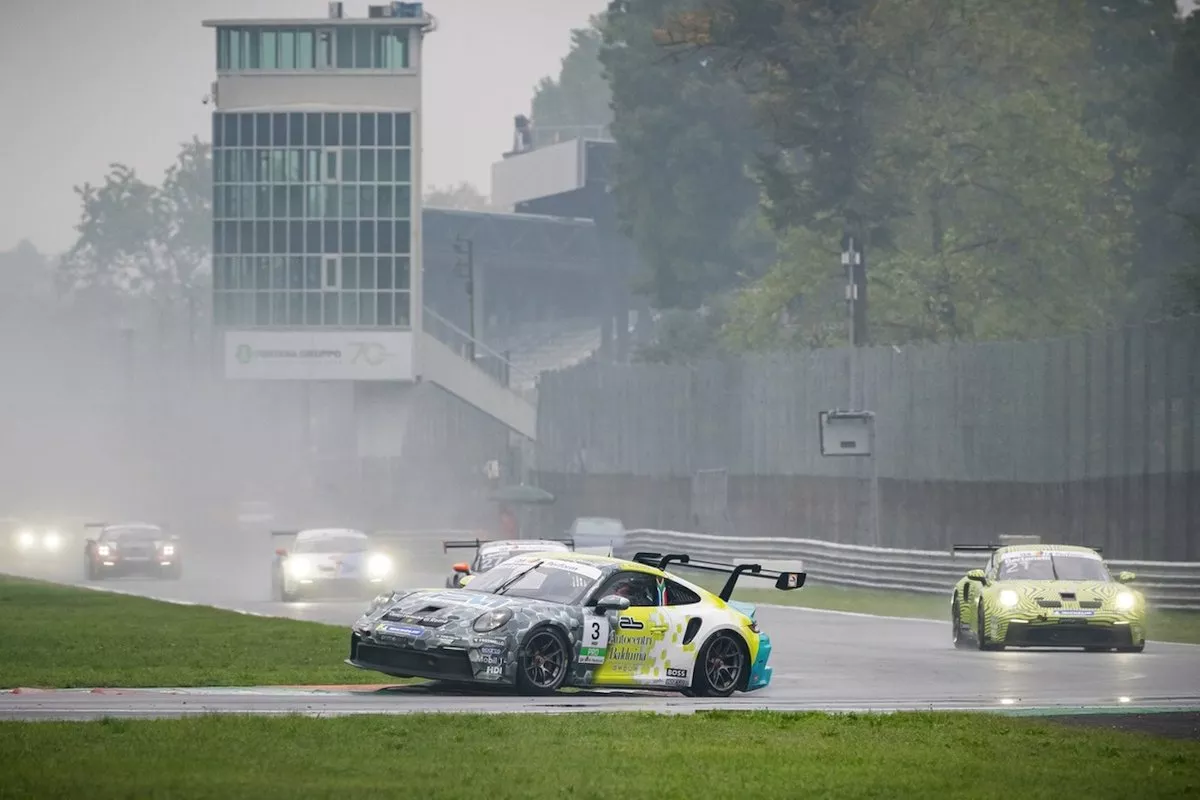 Porsche Carrera Cup - Grande vittoria di Masters del Target con AB Racing nella bagnata gara 2 di Monza 